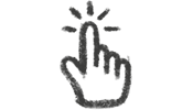Illustrasjon av en finger som klikker -klikk og hent