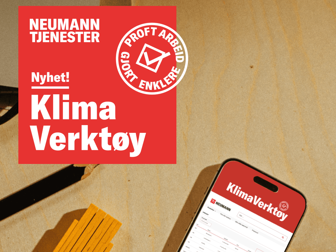 Illustrasjon klimaverktøy på mobil arbeidsbord