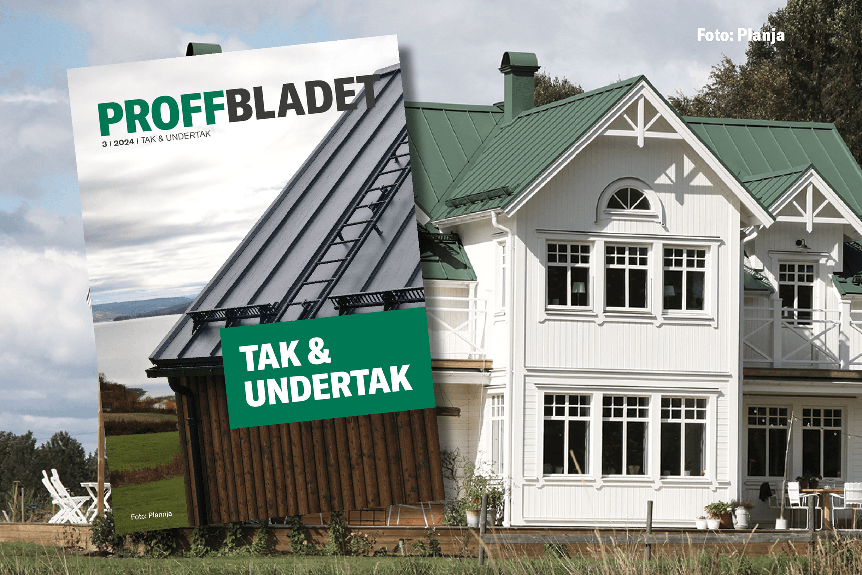 Hus grønt ståltak Proffbladet