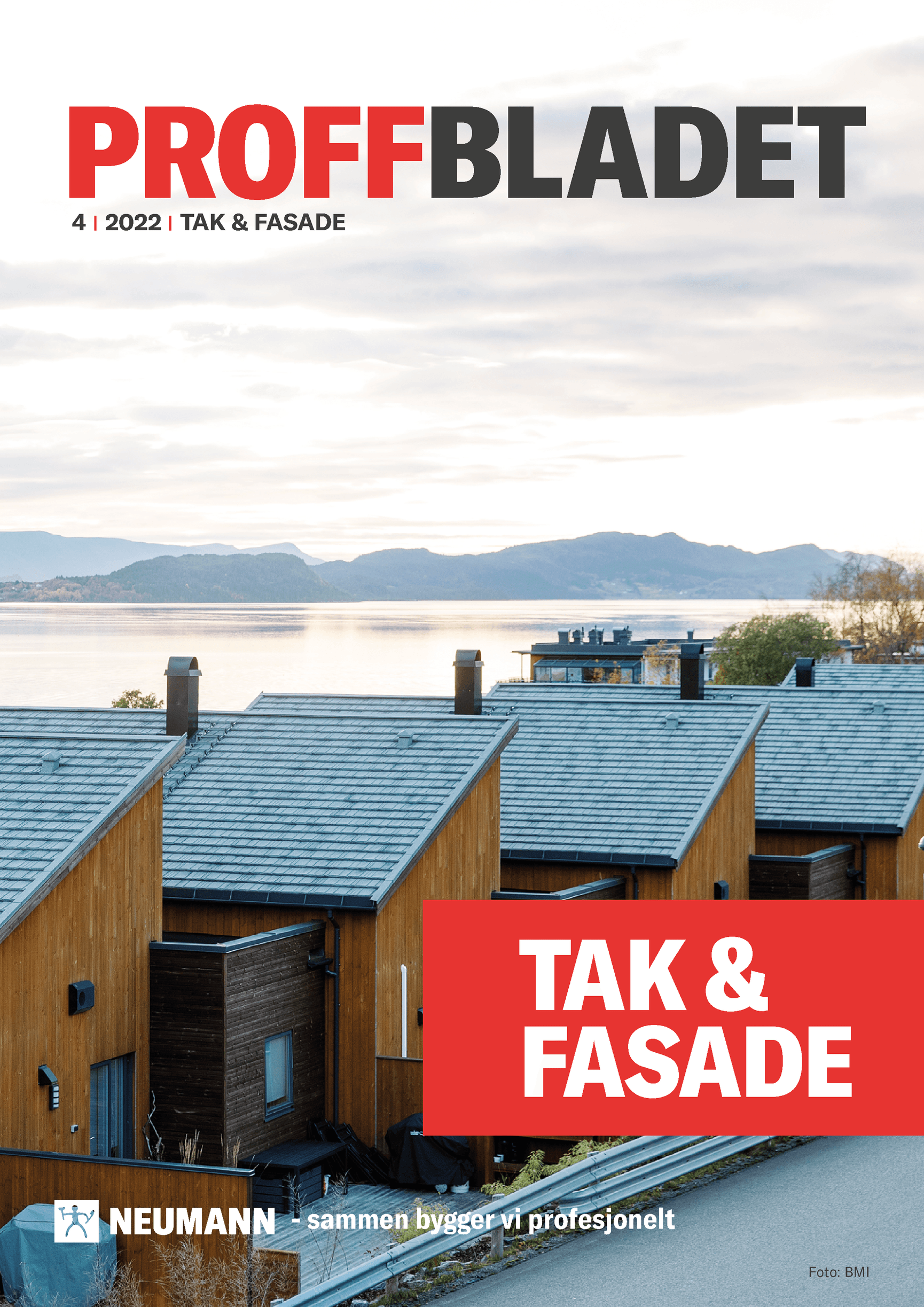 Skråtak funkishus takstein sjøutsikt