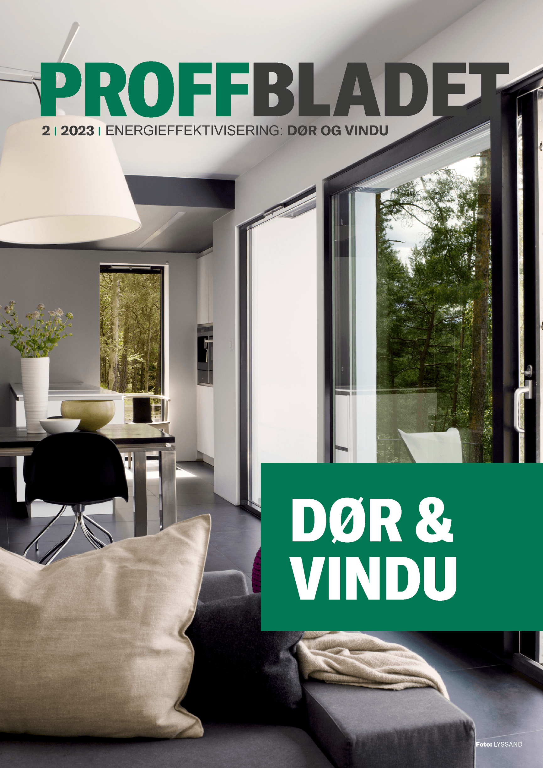 Stue skyvedør vinduer lyse flater