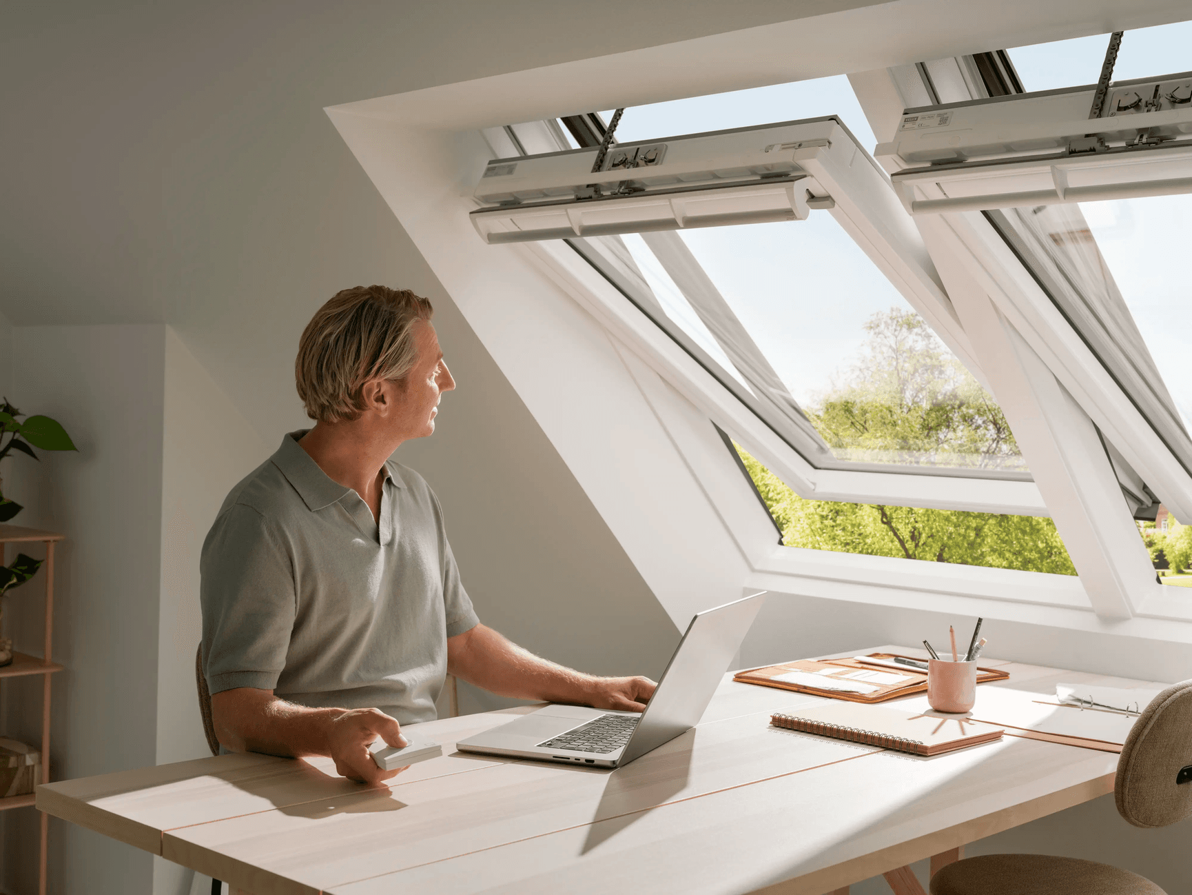 Komfort smarte elektiske løsninger dagslys arbeidsdag Neumann Velux