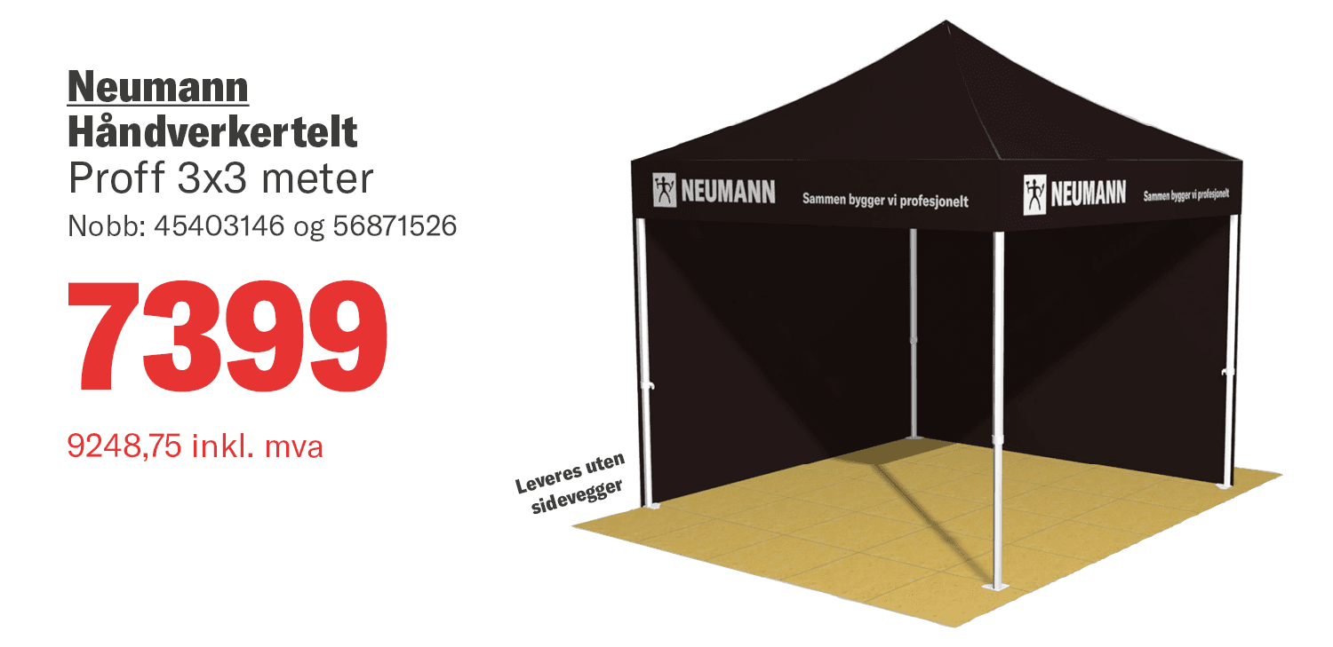Proffkupp neumann håndverkertelt